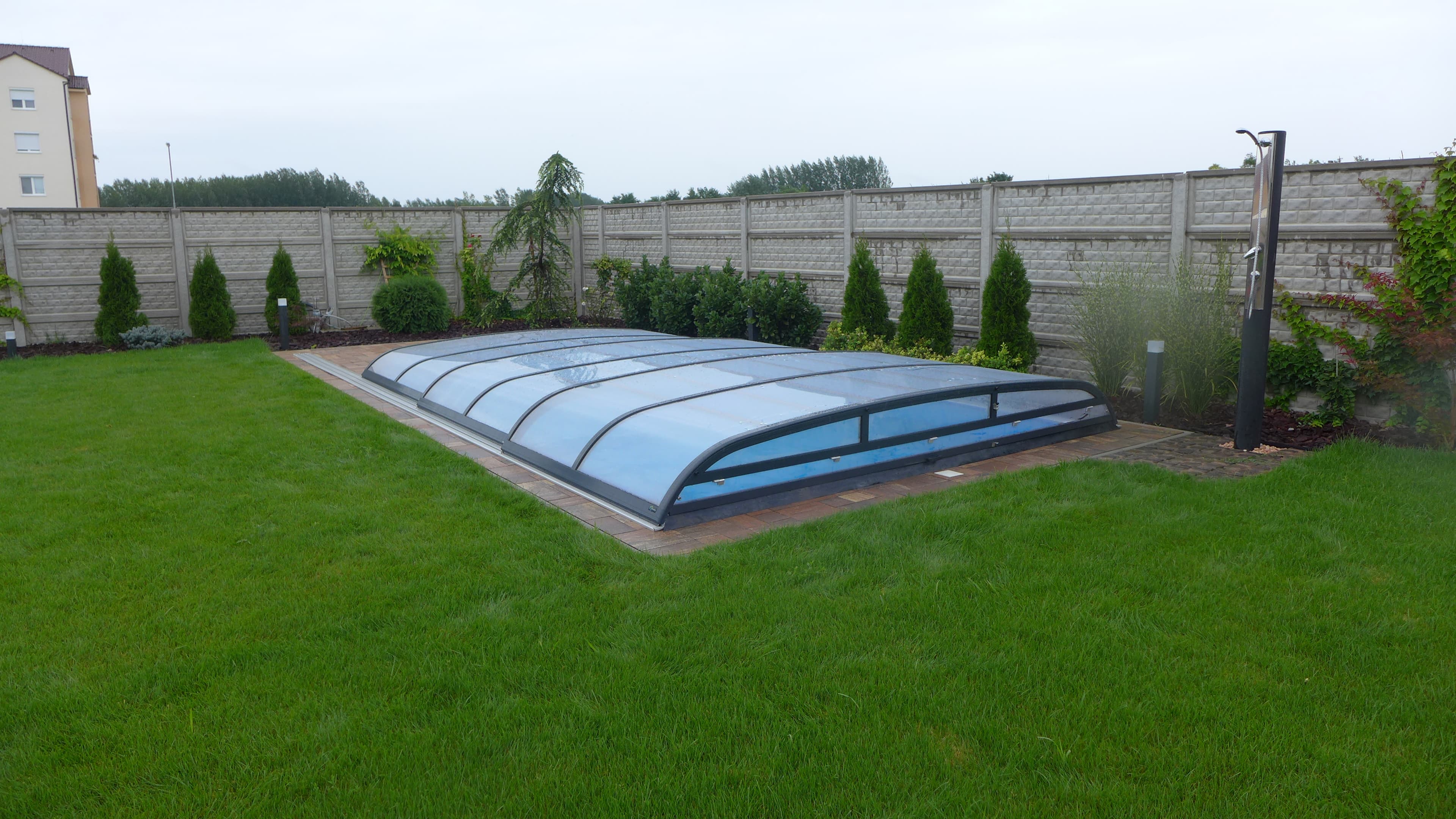 Mini - Acoperitoare plată pentru piscină din policarbonat